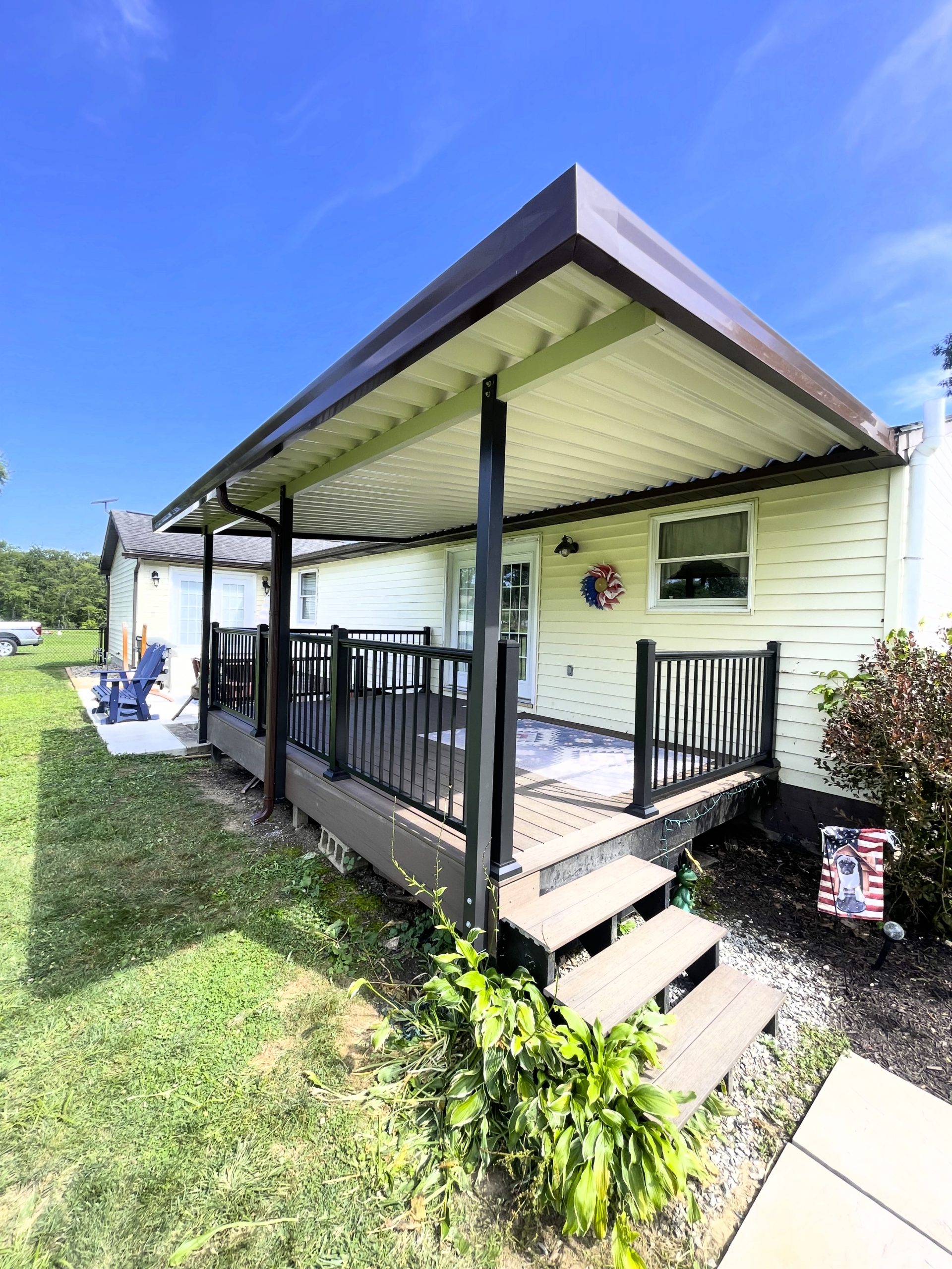 w pan metal patio roof