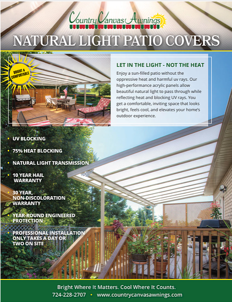 natural light patio cover brochure