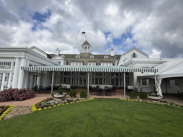 Custom Canvas Patio awning for Allegheny Country Club in Sewickley installed by Country Canvas